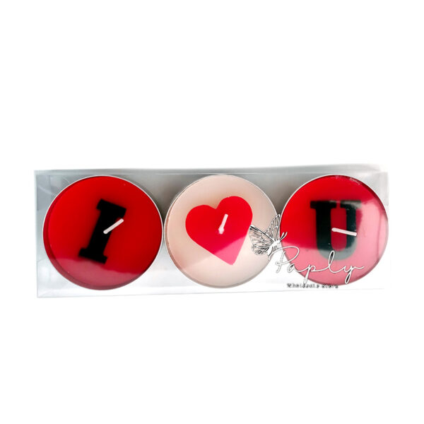شمع  i love you چاپی وارمر بزرگ