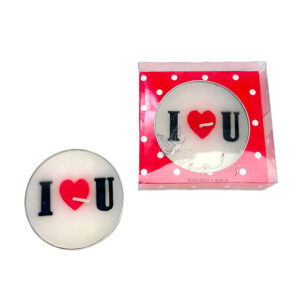 شمع I LOVE YOU چاپی وارمر بزرگ تکی