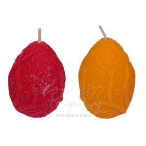 شمع تخم مرغی تکی طرحدار